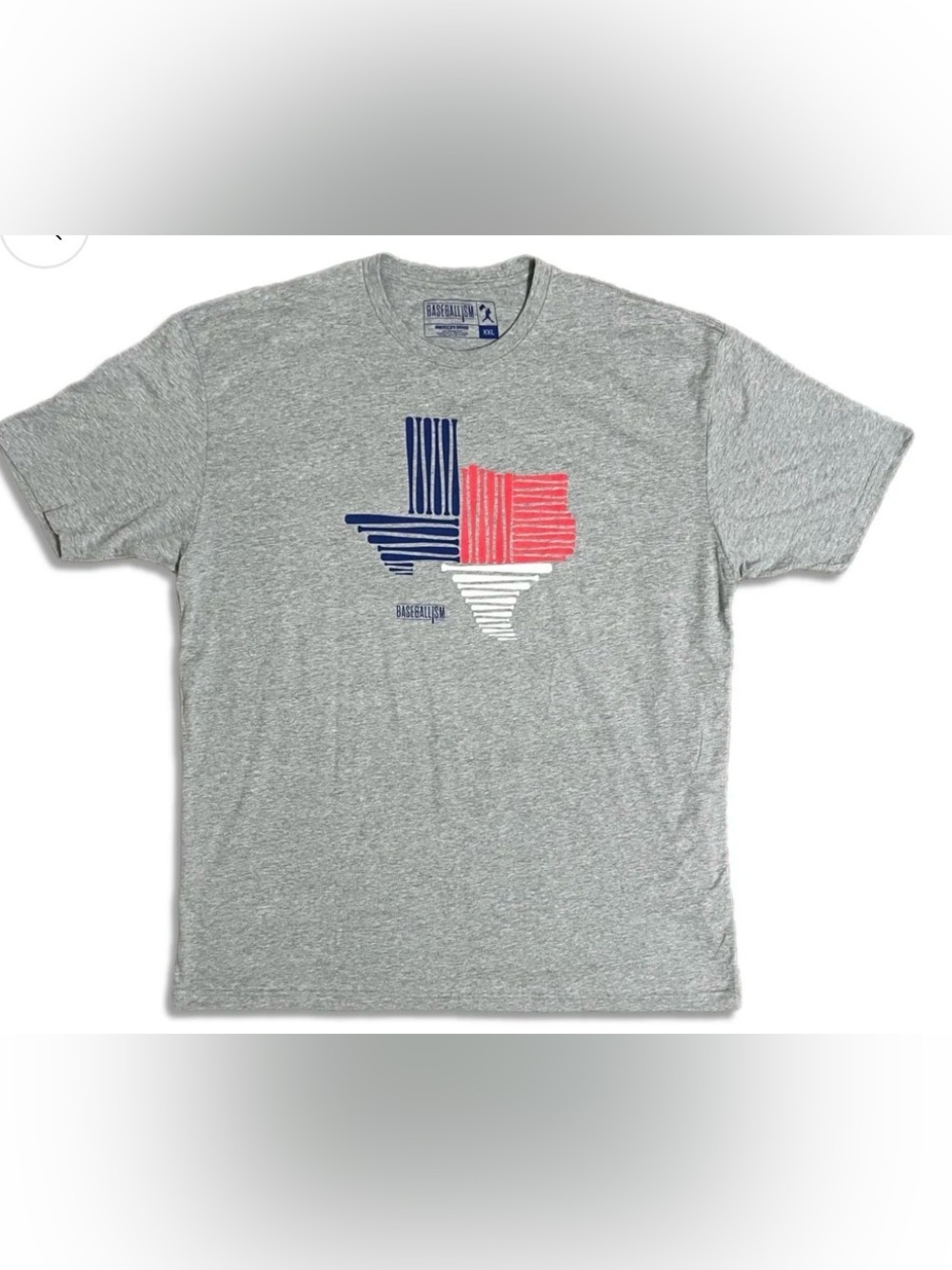 Baseballism Texas baseball bat tee GUC size XL